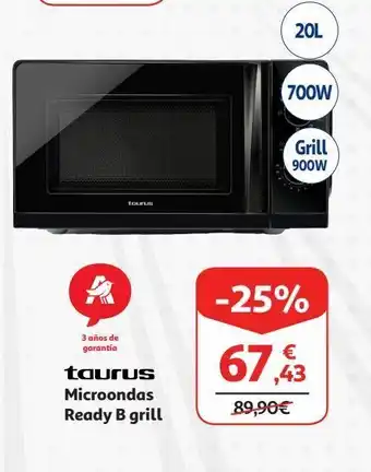 Alcampo Microondas con grill taurus oferta