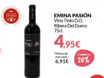 PrimaPrix Emina Pasión Vino Tinto D.O. Ribera Del Duero 75 Cl oferta