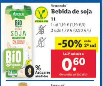 Lidl Bebida De Soja oferta