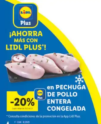 Lidl En Pechuga De Pollo Entera Congelada oferta
