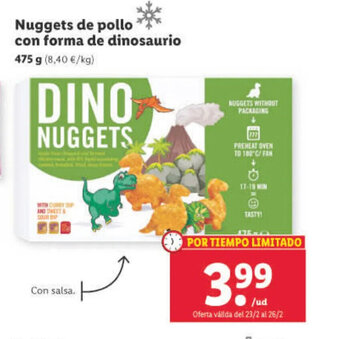Lidl Nuggets De Pollo Con Forma De Dinosaurio oferta