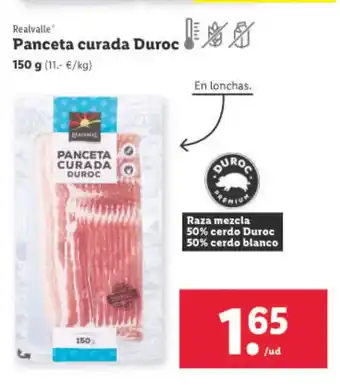 Lidl Panceta Curada Duroc oferta