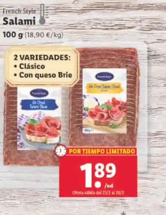 Lidl Salami 100 g oferta