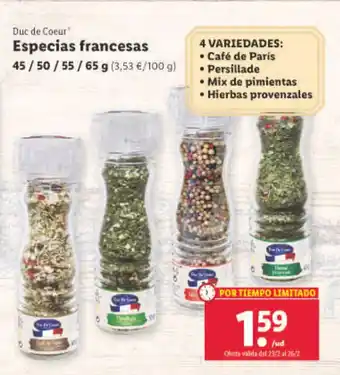 Lidl Especias Francesas oferta