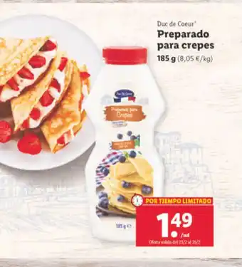 Lidl Preparado Para Crepes oferta