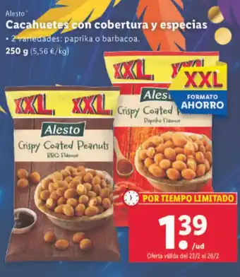 Lidl Cacahuetes Con Cobertura Y Especias oferta