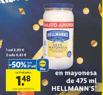 Lidl En Mayonesa De 475 ml HELLMANN'S oferta
