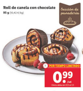 Lidl Roll De Canela Con Chocolate oferta