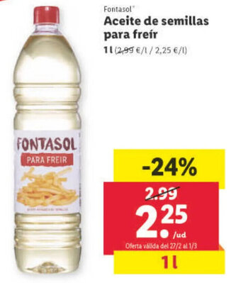 Lidl Aceite De Semillas Para Freir oferta
