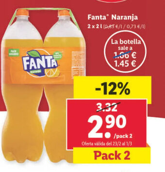 Lidl Fanta Naranja oferta