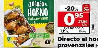 Dia Directo al horno provenzales oferta