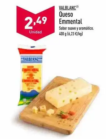 ALDI Valblanc queso emmental oferta