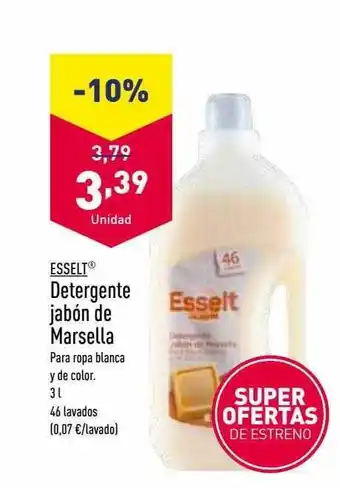 ALDI Esselt detergente jabón de marsela oferta