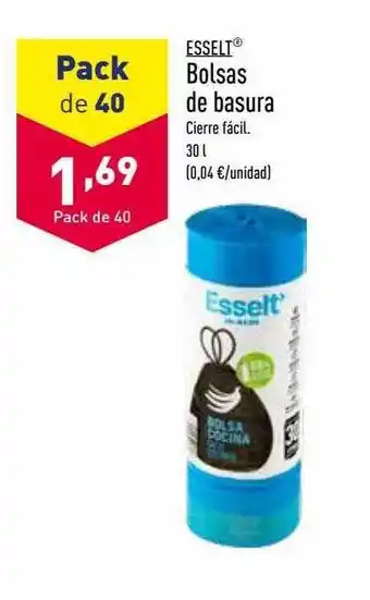 ALDI Esselt bolsas de basura oferta