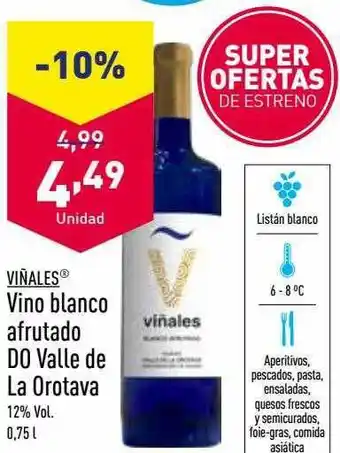 ALDI Vino blanco afrutado do valle de la orotava oferta