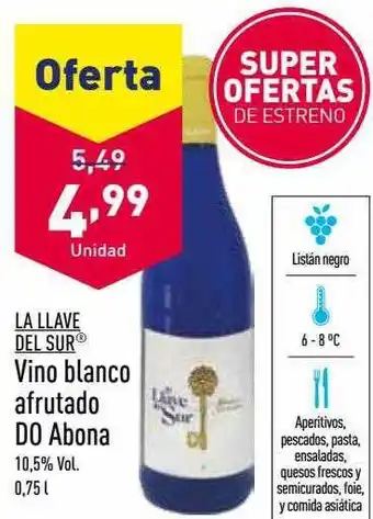 ALDI Vino blanco afrutado do abona oferta