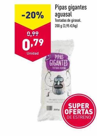 ALDI Pipas gigantes aguasal oferta