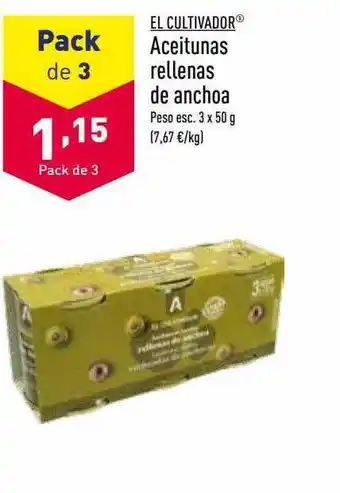 ALDI Aceitunas rellenas de achoa oferta