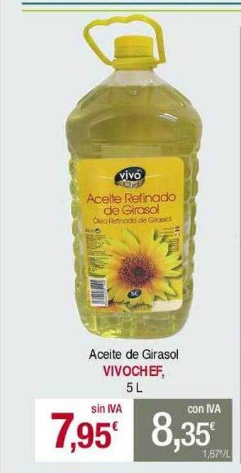 Masymas Aceite de girasol vivochef oferta