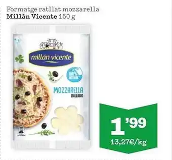 Sorli Formatge ratllat mozzarella millán vicente oferta