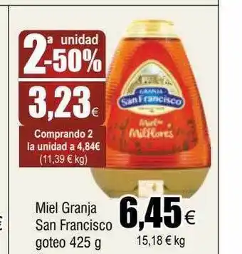 FROIZ 2a unidad -50% miel grankja san francisco goteo oferta