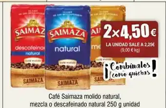 FROIZ Café saimaza molido natural, mezcla o descafeinado natural oferta