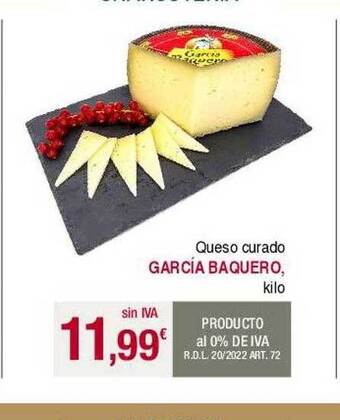 Masymas Queso curado garcía baquero oferta