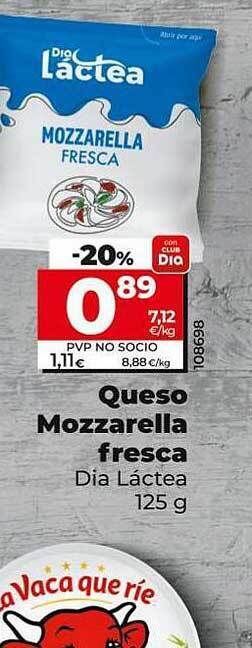 Dia Queso mozzarella fresca oferta