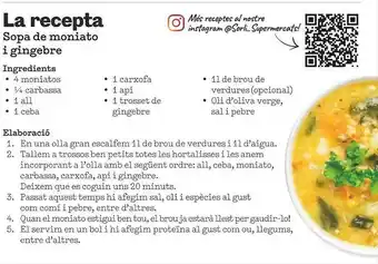 Sorli Sopa de moniato i gingebre oferta