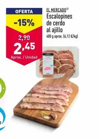 ALDI Escalopines de cerdo al ajillo oferta