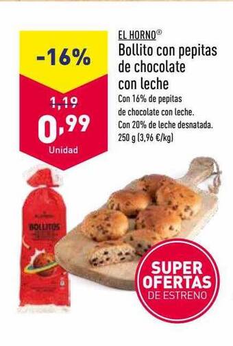 ALDI Bollito con pepitas de chocolate con leche oferta