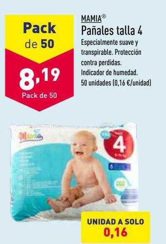 ALDI Pañales talla 4 oferta