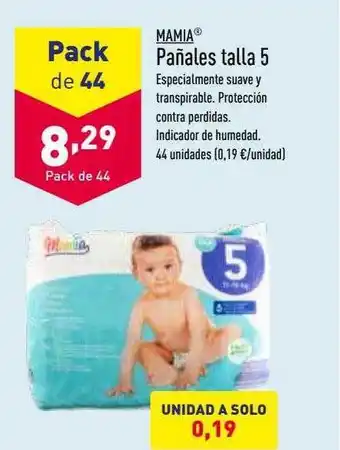ALDI Mamia pañales talla 5 oferta