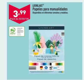 ALDI Papeles para manualidades oferta