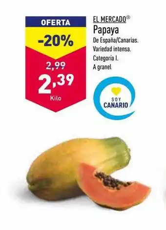 ALDI El mercado papaya oferta