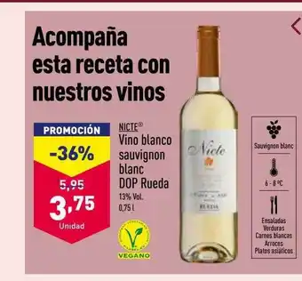 ALDI Vino blanco sauvignon blanc dop rueda oferta