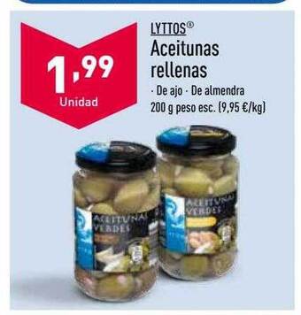 ALDI Aceitunas rellenas oferta