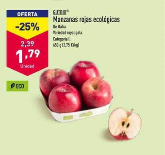 ALDI Manzanas rojas ecológicas oferta