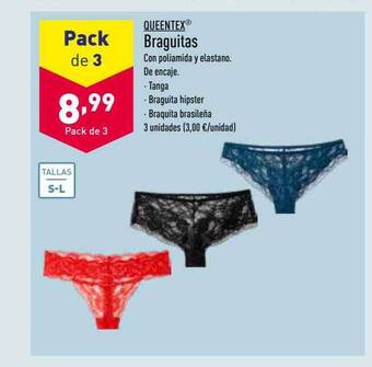 ALDI Queentex braguitas oferta