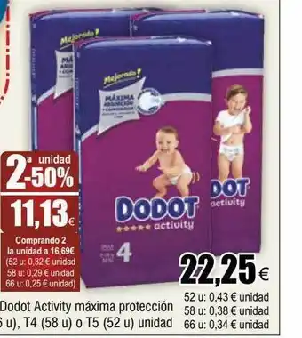 FROIZ 2a unidad -50% dodot activity máxima protección oferta
