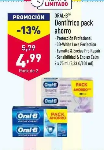 ALDI Dentífrico pack ahorro oferta