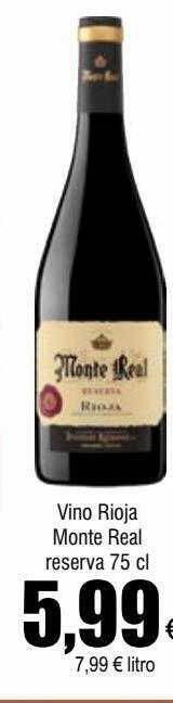 FROIZ Vino rioja monte real reserva oferta