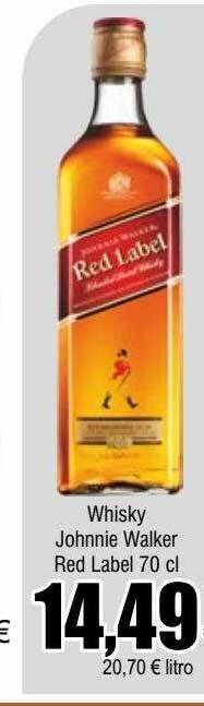 FROIZ Whisky johnnie walker red label oferta