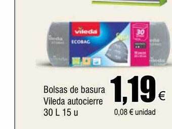 FROIZ Bolsas de basura vileda autocierre oferta