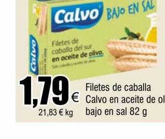 FROIZ Filetes de caballa calvo en aceite de oliva bajo en sal oferta