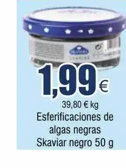 FROIZ Esferificaciones de algas negras skaviar negro oferta