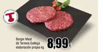 FROIZ Burger meat de ternera gallega elaboración propia oferta