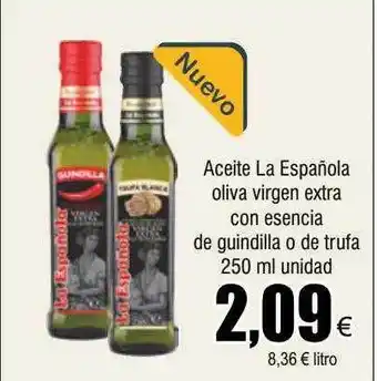 FROIZ Aceite la española oliva virgen extra con esencia de guindilla o de trufa oferta