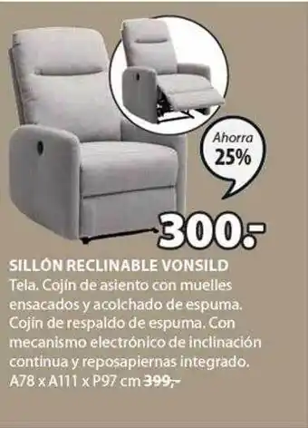 Sillón reclinable vonsild