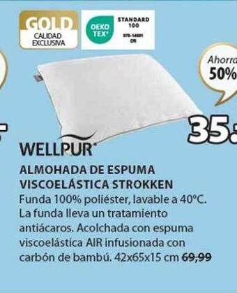 JYSK Almohada de espuma viscoelástica strokken oferta